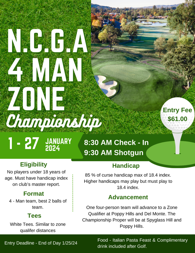 Silverado Country Club Calendar Event NCGA 4 Man Zone Championship